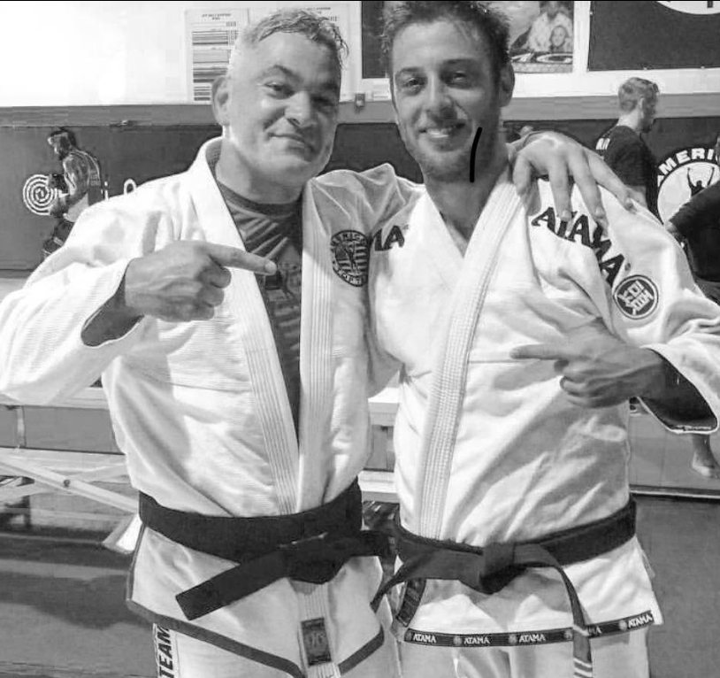 Henrique Gama Filho with Master Ricardo Libório at American Top Team